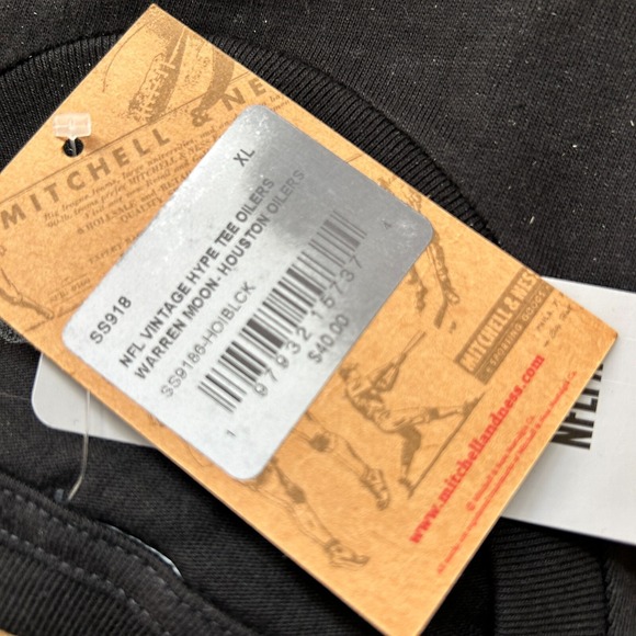 XL - Men's Mitchell and Ness Oilers Titans Warren Moon Short Sleeve T-Shirt NWT - Picture 10 of 11